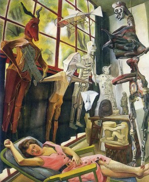  rivera Pintura - El estudio del pintor 1954 Diego Rivera.